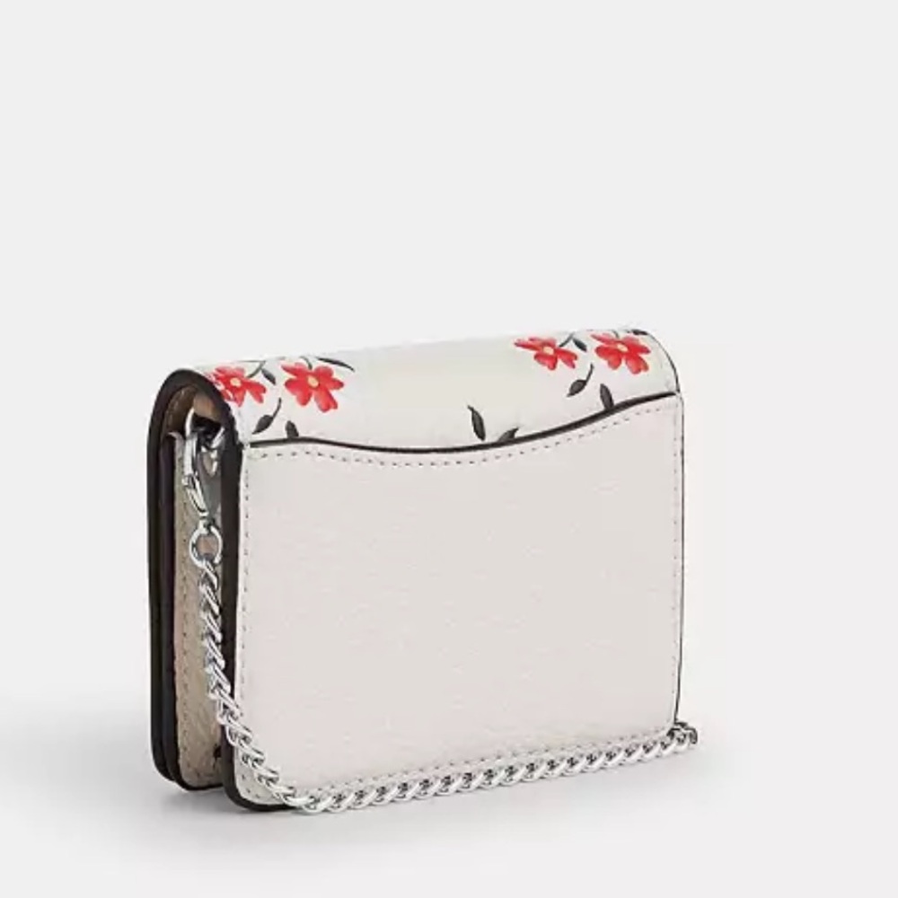 NWT Coach Mini Wallet On A Chain With Floral Print - Picture 5 of 6